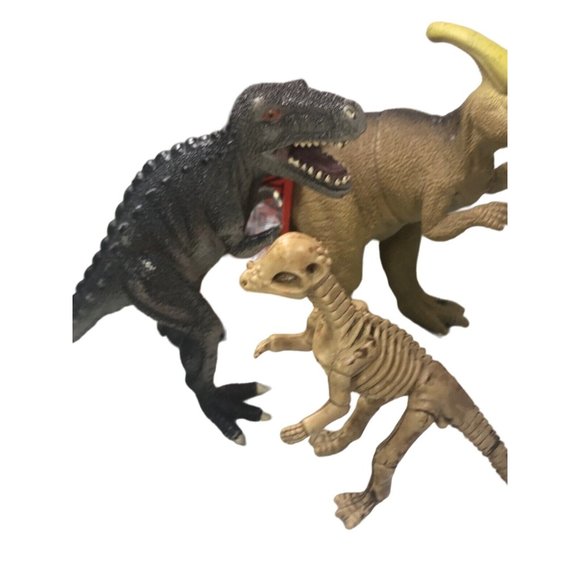 Mixed Lot Hard Plastic Dinosaurs Small Action Figure Toys Animals Lot of 4 - Picture 9 of 11